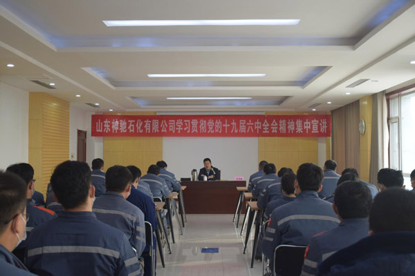 山东神驰石化有限公司 举行学习贯彻党的十九届六中全会精神集中宣讲活动