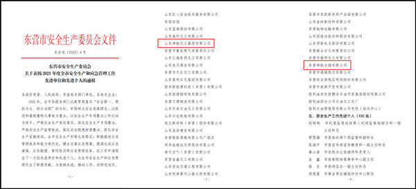 扬帆起航·再创辉煌--石化事业部化工和仓储公司 荣获2021年度“安全生产工作先进企业”荣誉称号